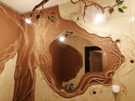 Lorsque l'on regarde les murs ternes dans la salle de bains que je voulais le rendre plus vif: rénovation de salle de bain dans Eco style