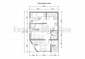 6x8 Excellente maison avec trois chambres et une véranda pour les gens intelligents