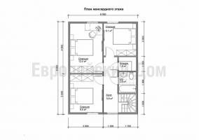 6x8 européenne Maison qui a tout pour vivre confortablement