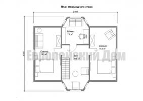 Plan idéal échantillon 8H9 m avec deux baies vitrées