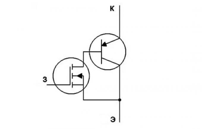 Pictogramme isolé à grille transistor bipolaire